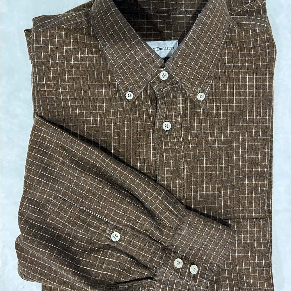 Classic Brown Grid Men's Shirt